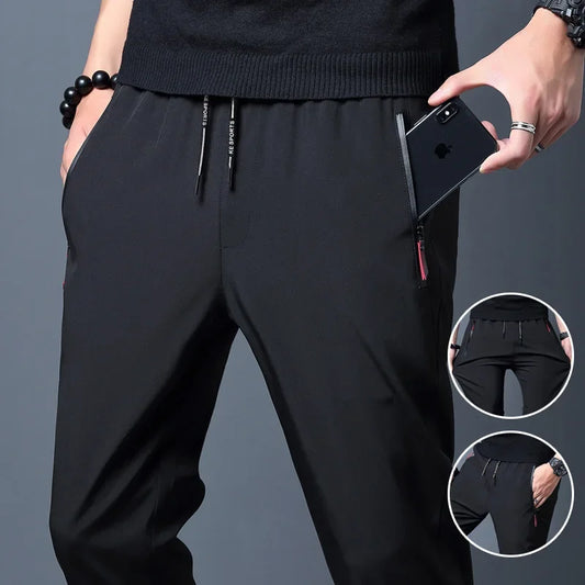 CN Mens Casual Slim Fit Jogger Pants Elastic Waist