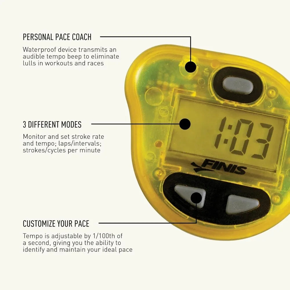 Finis Tempo Trainer Pro Waterproof Swim Metronome 3 Modes