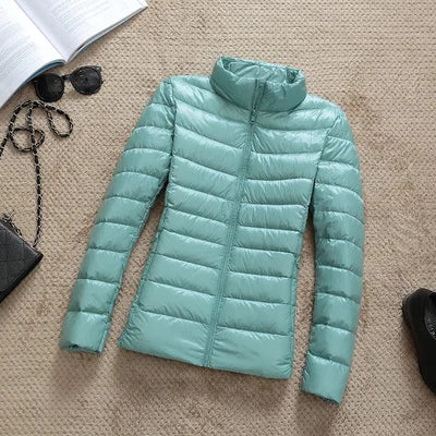 Women Ultra Light Down Parka Hooded Coat Duck Down Winter
