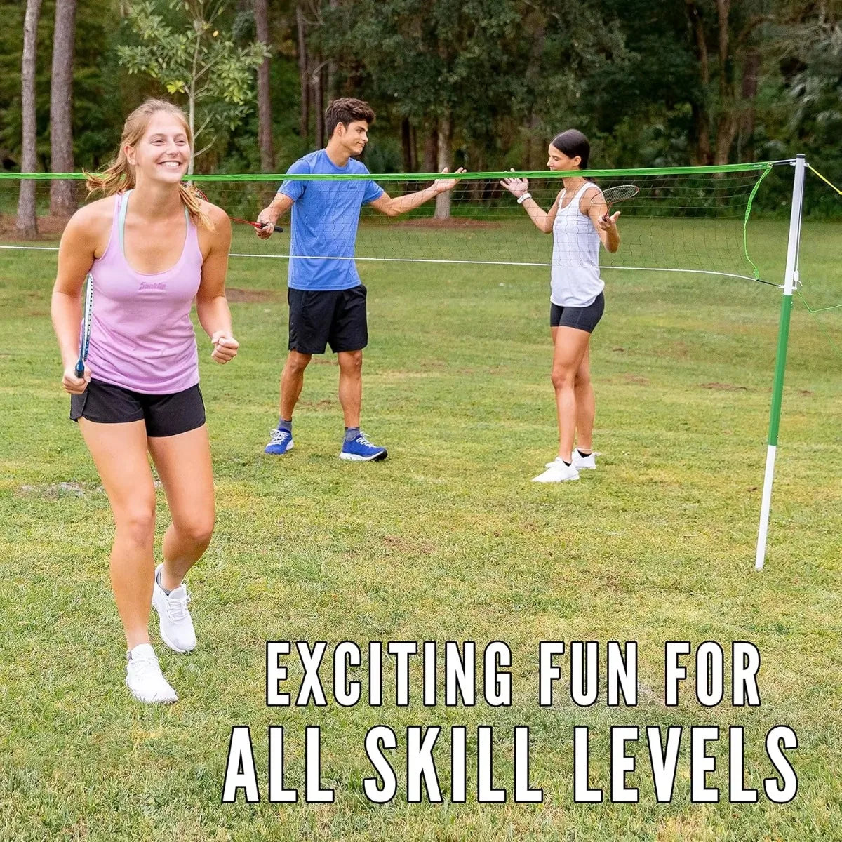 Hignconcerned Badminton Set With 2 Rackets And Birdies