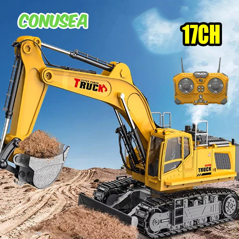 CONUSEA Alloy Excavator RC Car Dumper Remote Control