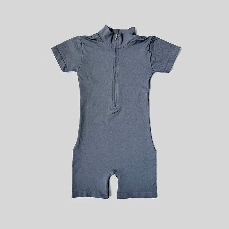 Wareball Women Zip Front Jumpsuit for Gym Fitness Wear