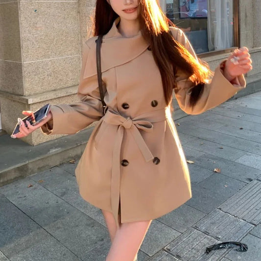 Gothiscyn Korean English Style Trench Coat For Women