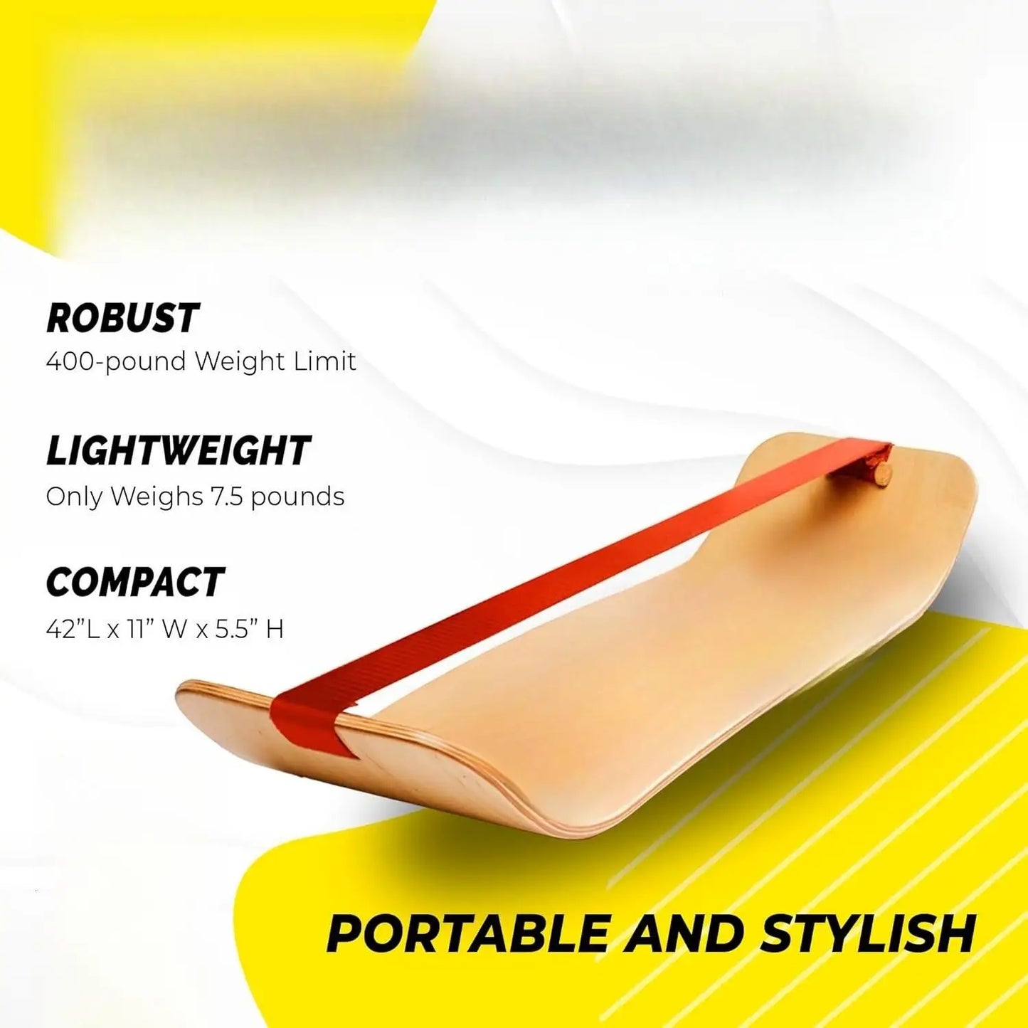 CHUZHAN Walnut Balance Board for Kids and Adults Home Gym