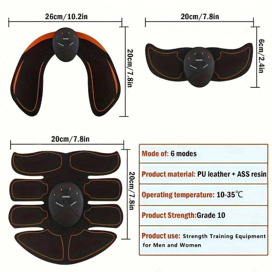Function Abs Stimulator EMS Muscle Toning Device For Abdomen