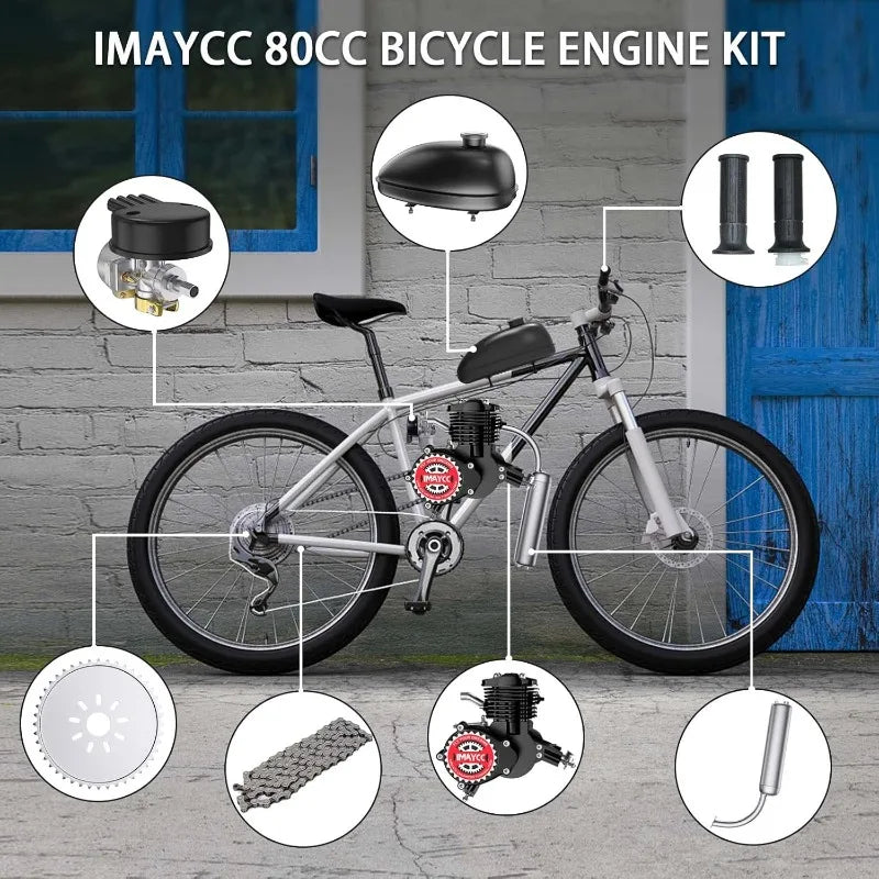 Bike Motor Kit 80cc Engine Conversion Gas Powered Bicycles