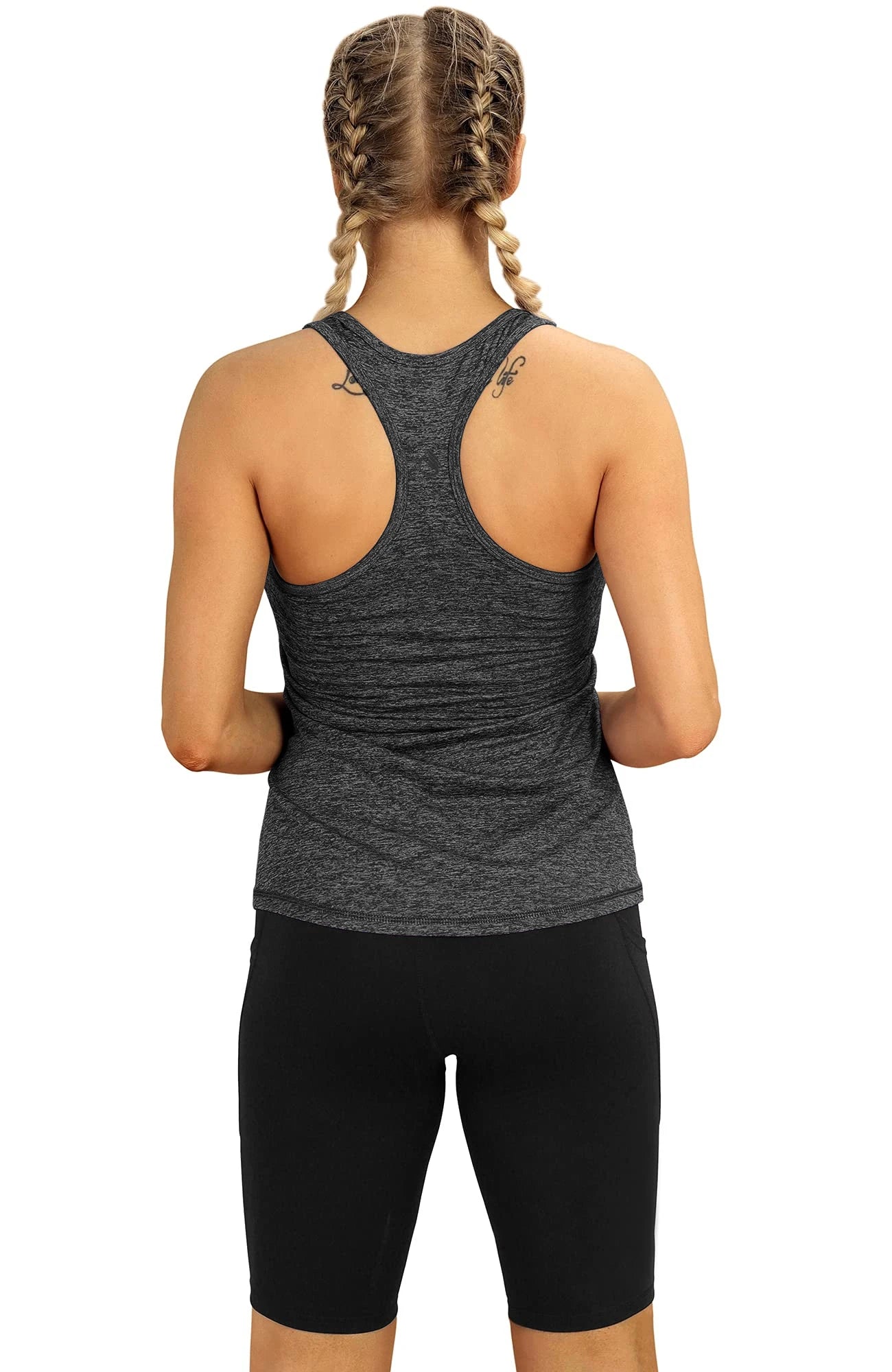 Three Pack Women Sport Tank Tops Loose Fit Yoga Shirts