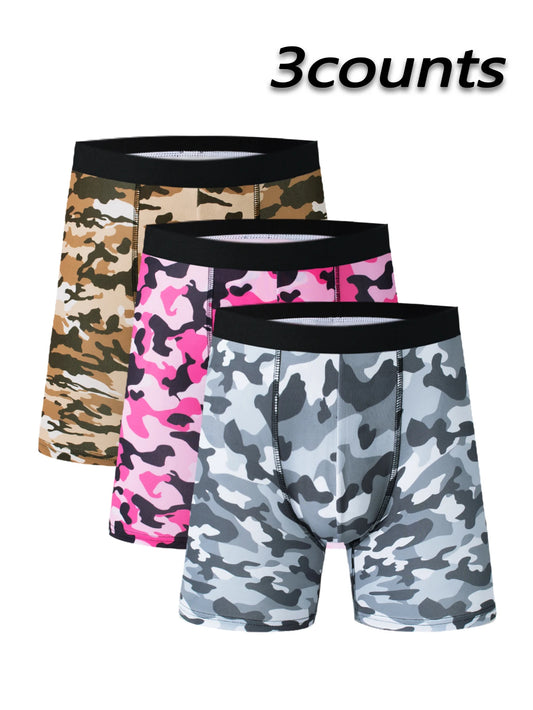 Briefs And Boxers Camouflage Boxer Shorts 3 Pack Comfort