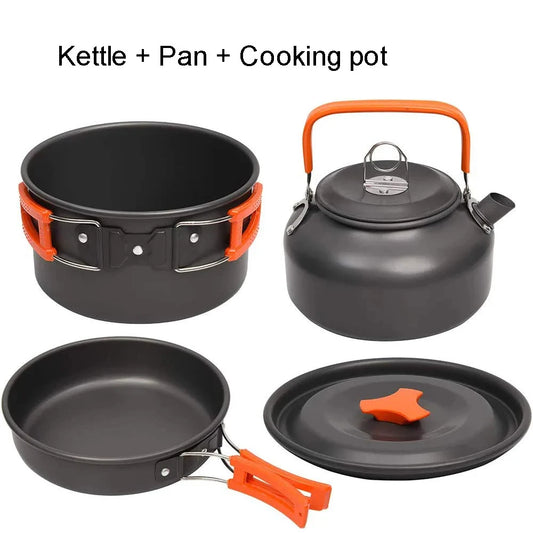 LISM Camping Cookware Set For 2 To 3 People Nonstick Pots