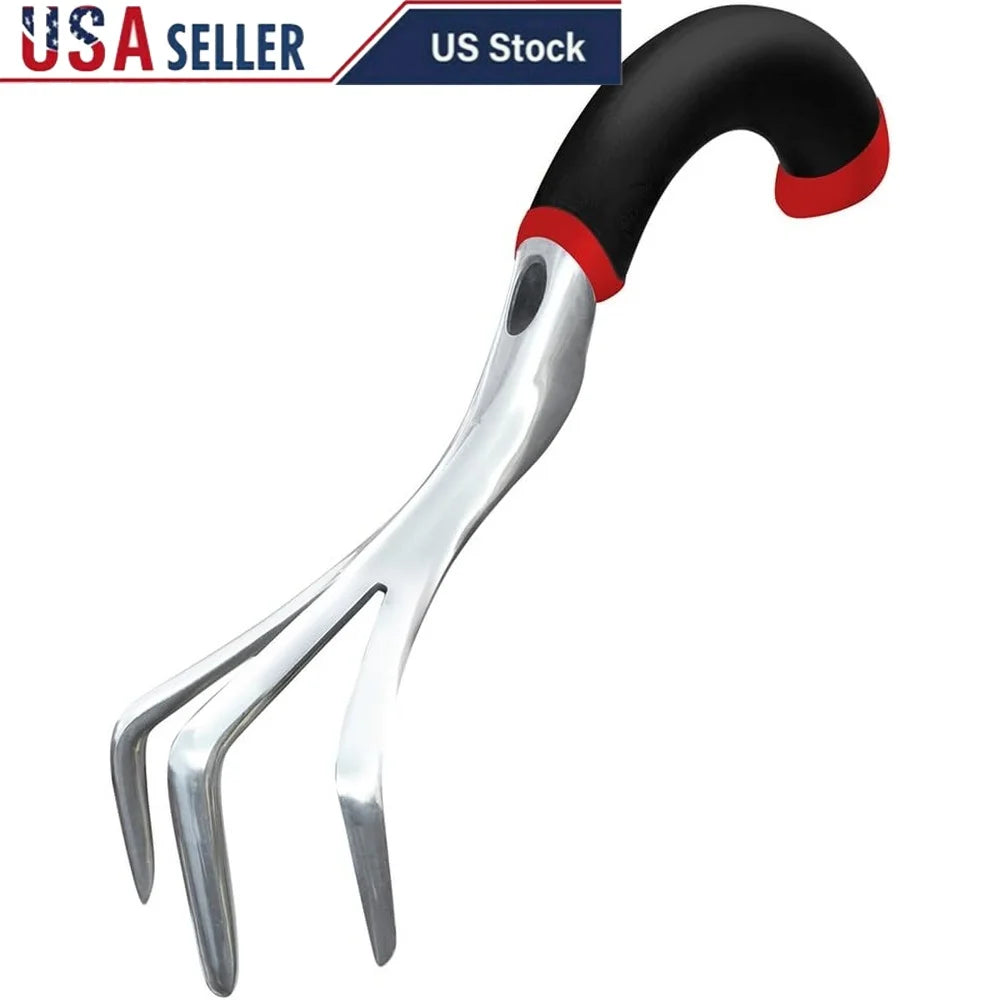 XMSJ Ergonomic Aluminum Hand Cultivator Garden Tool