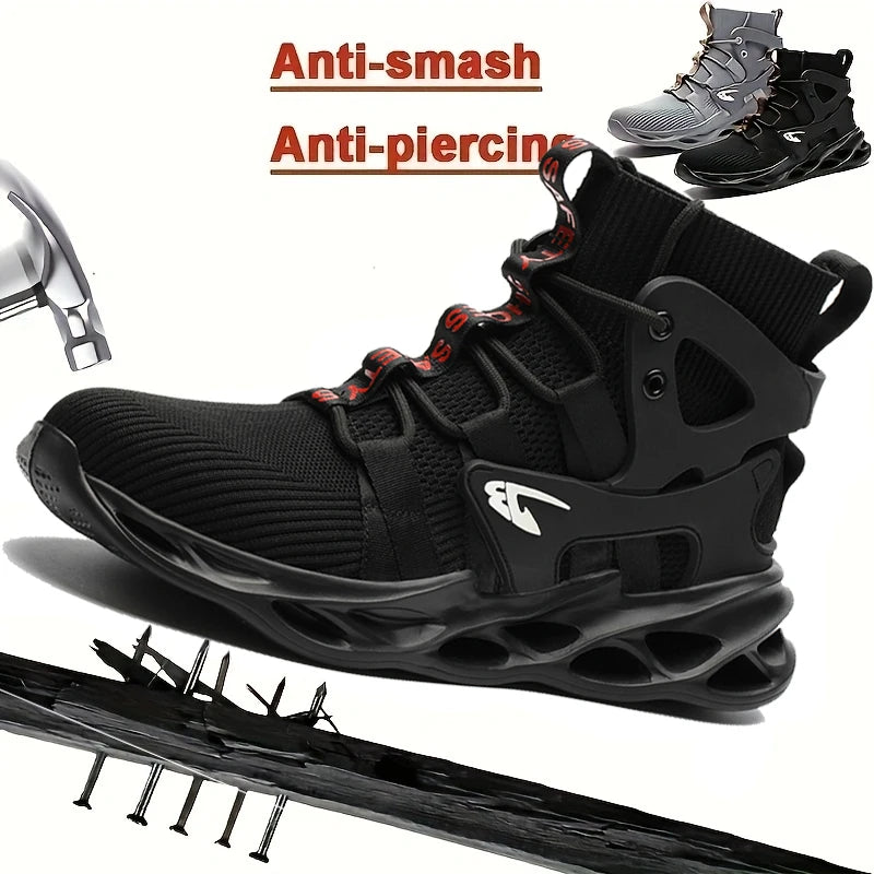 Breathable Safety Shoes Anti Smash And Puncture Resistant