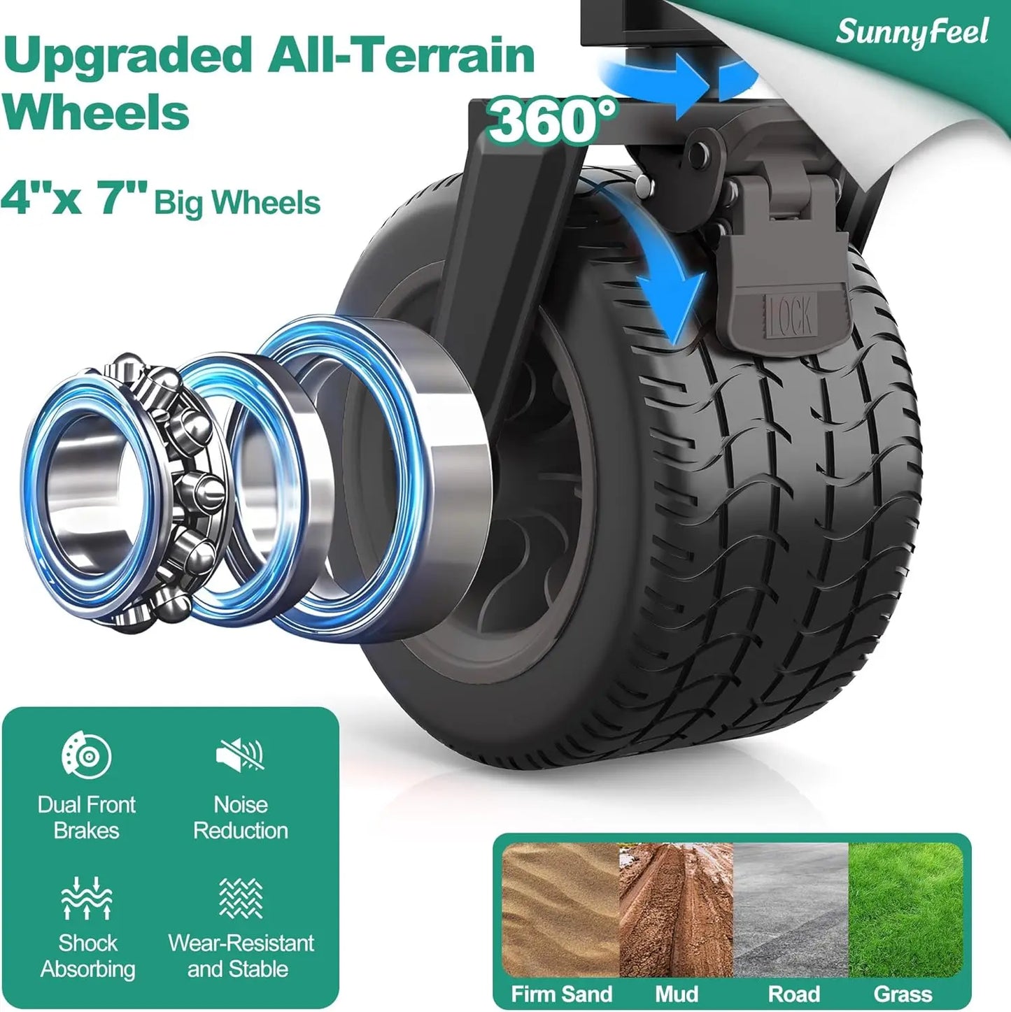 Heavy Duty Collapsible Outdoor Utility Wagon 500LB Capacity