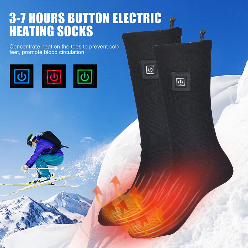 Alloet Winter Heated Socks Battery Powered Warm Anti Slip