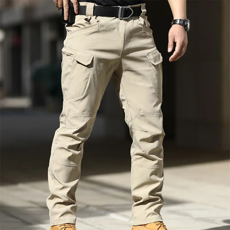 Hirigin Mens Cargo Pants Multi Pockets Waterproof Trousers