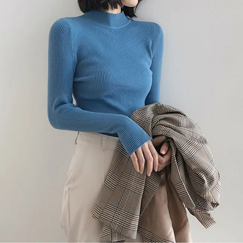 Heliar Women Cashmere Turtleneck Knit Sweater Soft Pullover