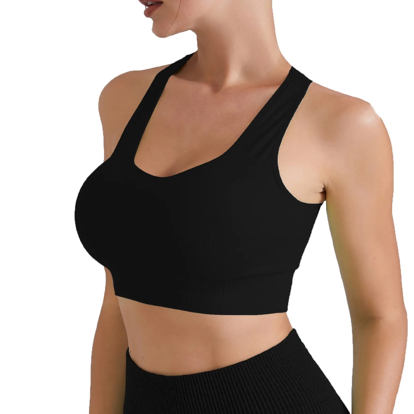 Eillysevens Women Sports Crop Top Yoga Vest Chest Pad Bra