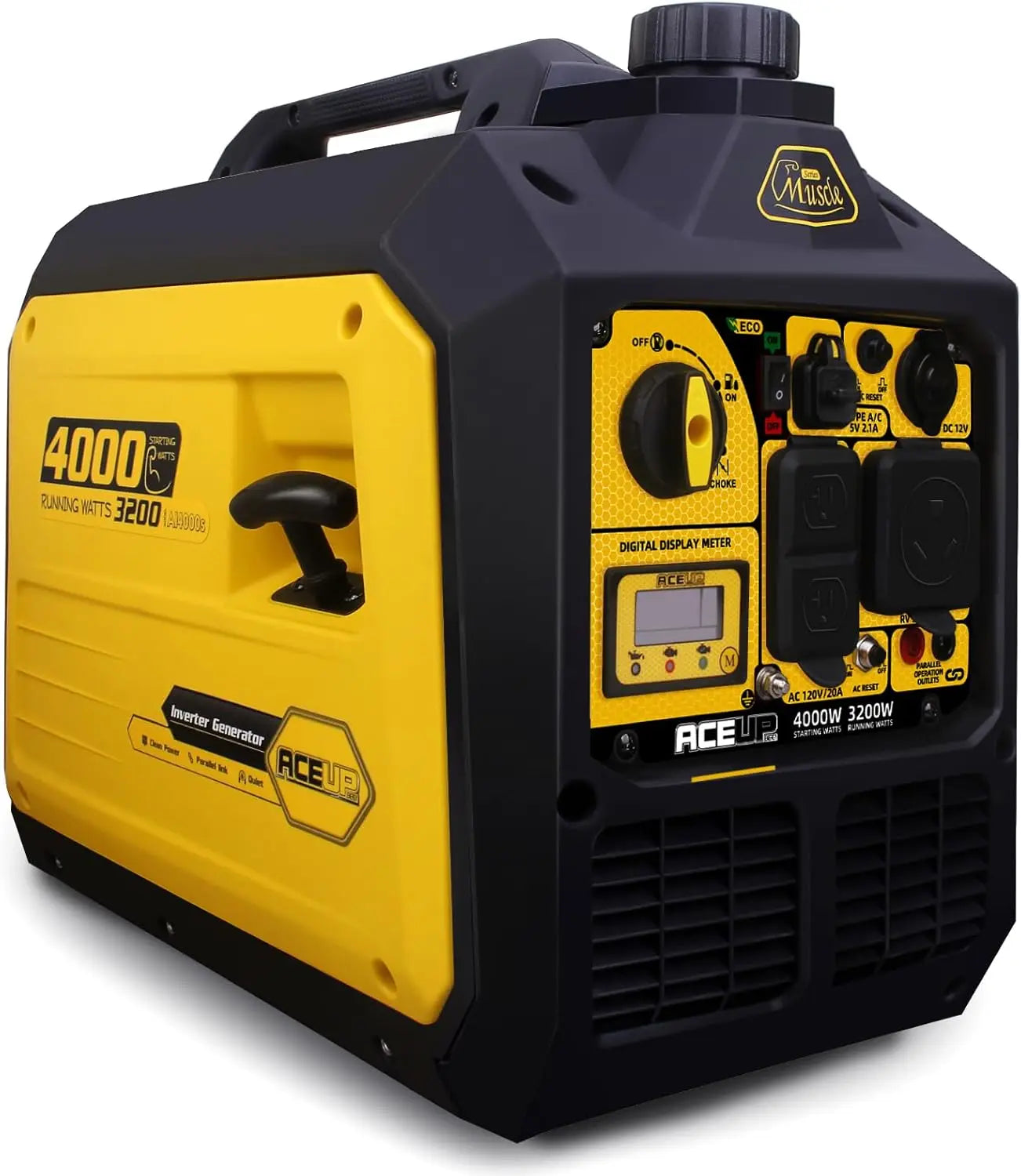 XMSJ 4000 Watt Portable Inverter Generator Gas Powered Quiet