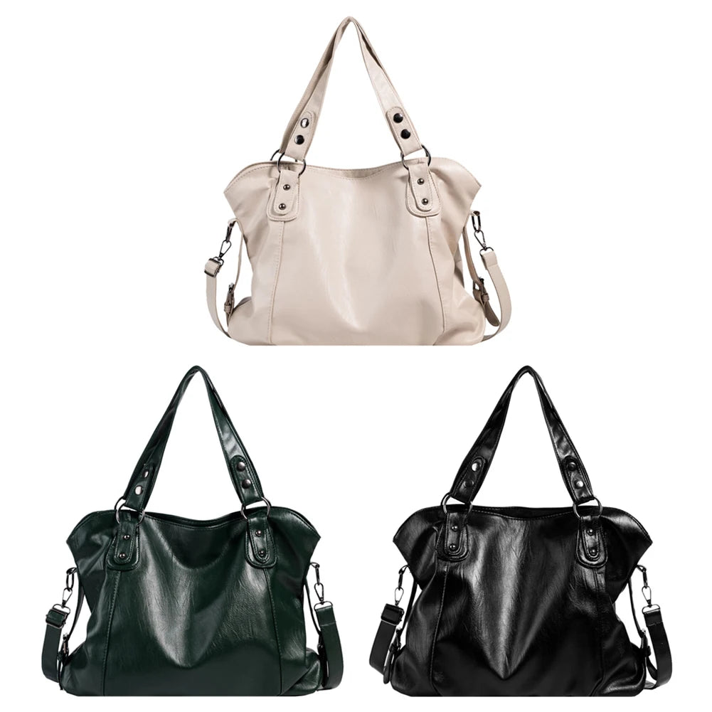 Women PU Leather Shoulder Crossbody Bag Casual Hobo Tote