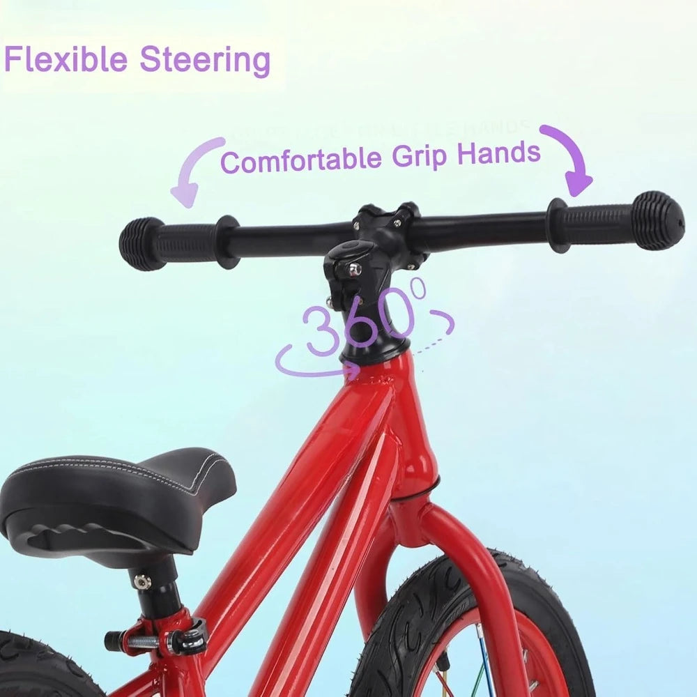 Hign-Concerned Balance Bike No Pedal Adjustable Seat