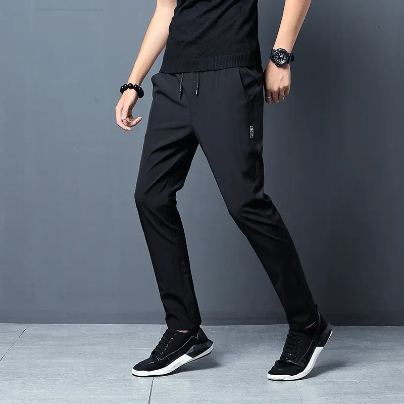 CN Mens Casual Slim Fit Jogger Pants Elastic Waist
