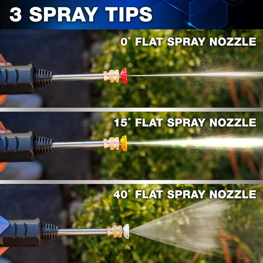 XMSJ Cordless Pressure Washer 21V 3000mAh Portable