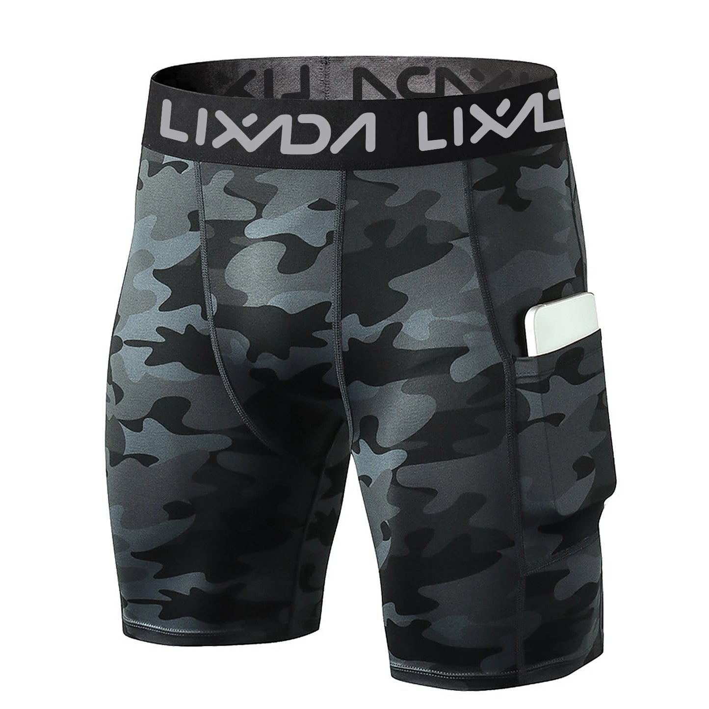 Lixada Mens Sports Shorts With Pocket Moisture Wicking