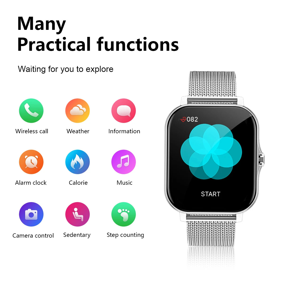 Lomaxfr Smart Watch Wireless Calling Sport Mode Tracker