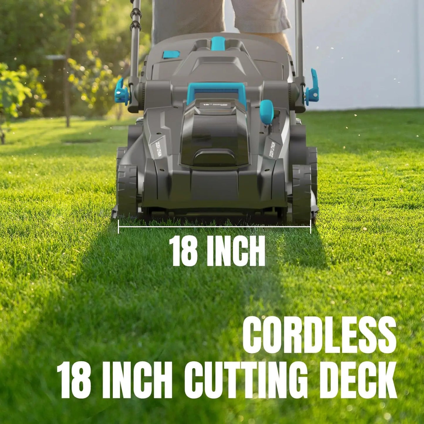 XMSJ 2x20V Cordless Electric Lawn Mower Brushless Push