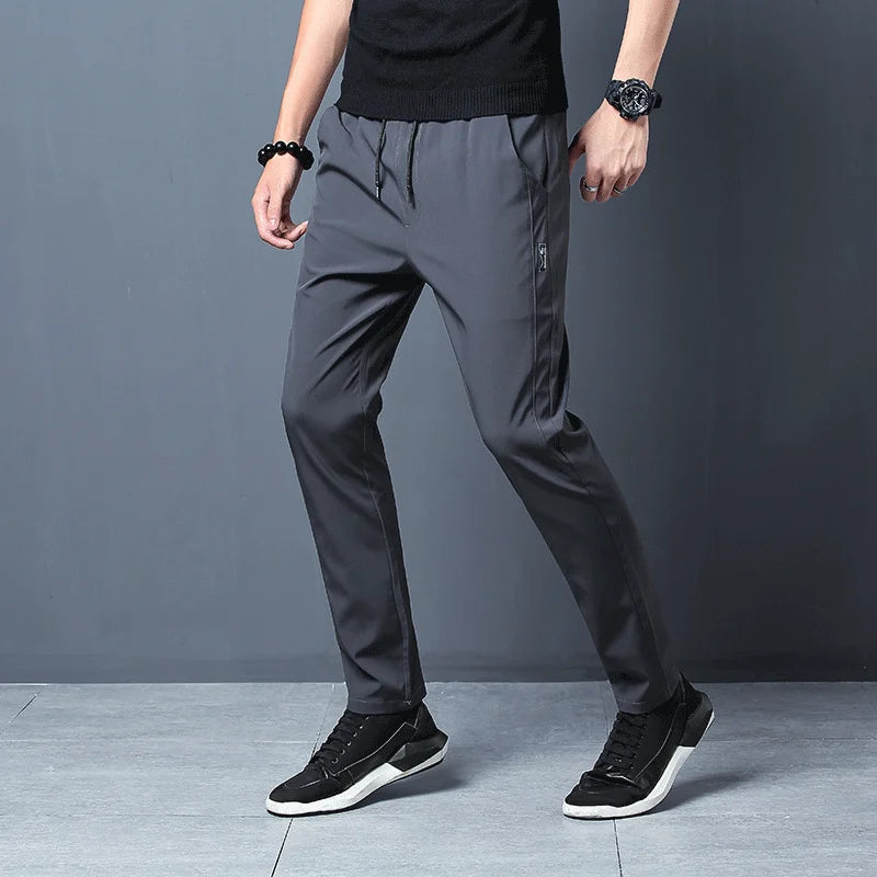 CN Mens Casual Slim Fit Jogger Pants Elastic Waist