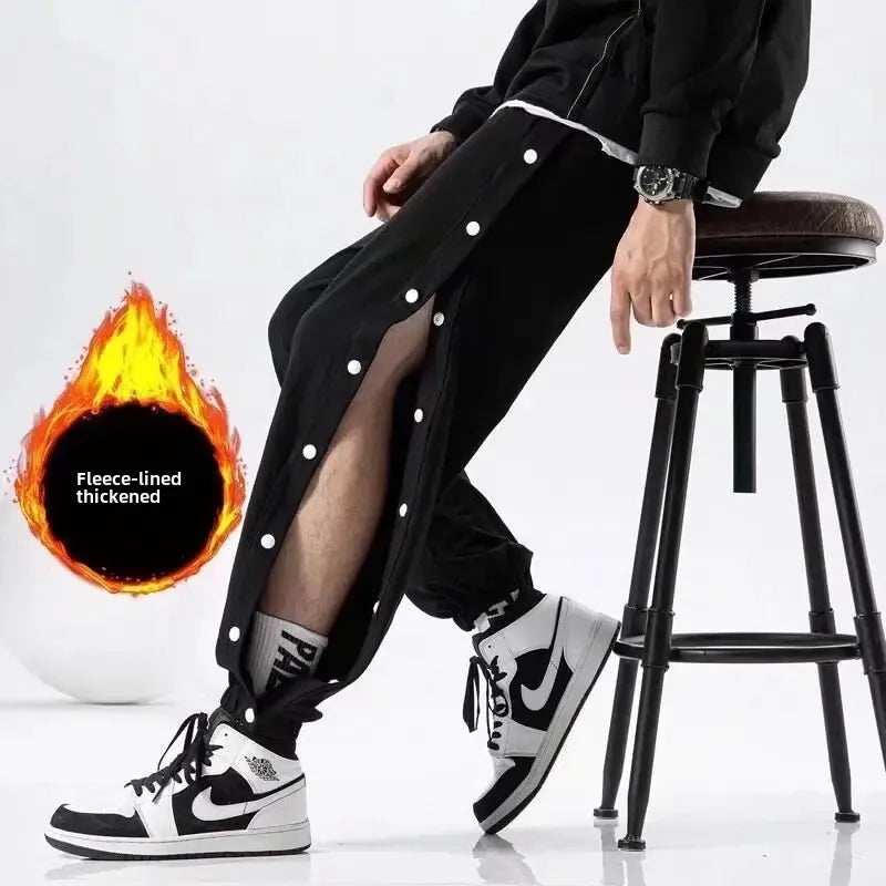 Hebei Zipper Sweatpants Men Loose Fit Training Basketball