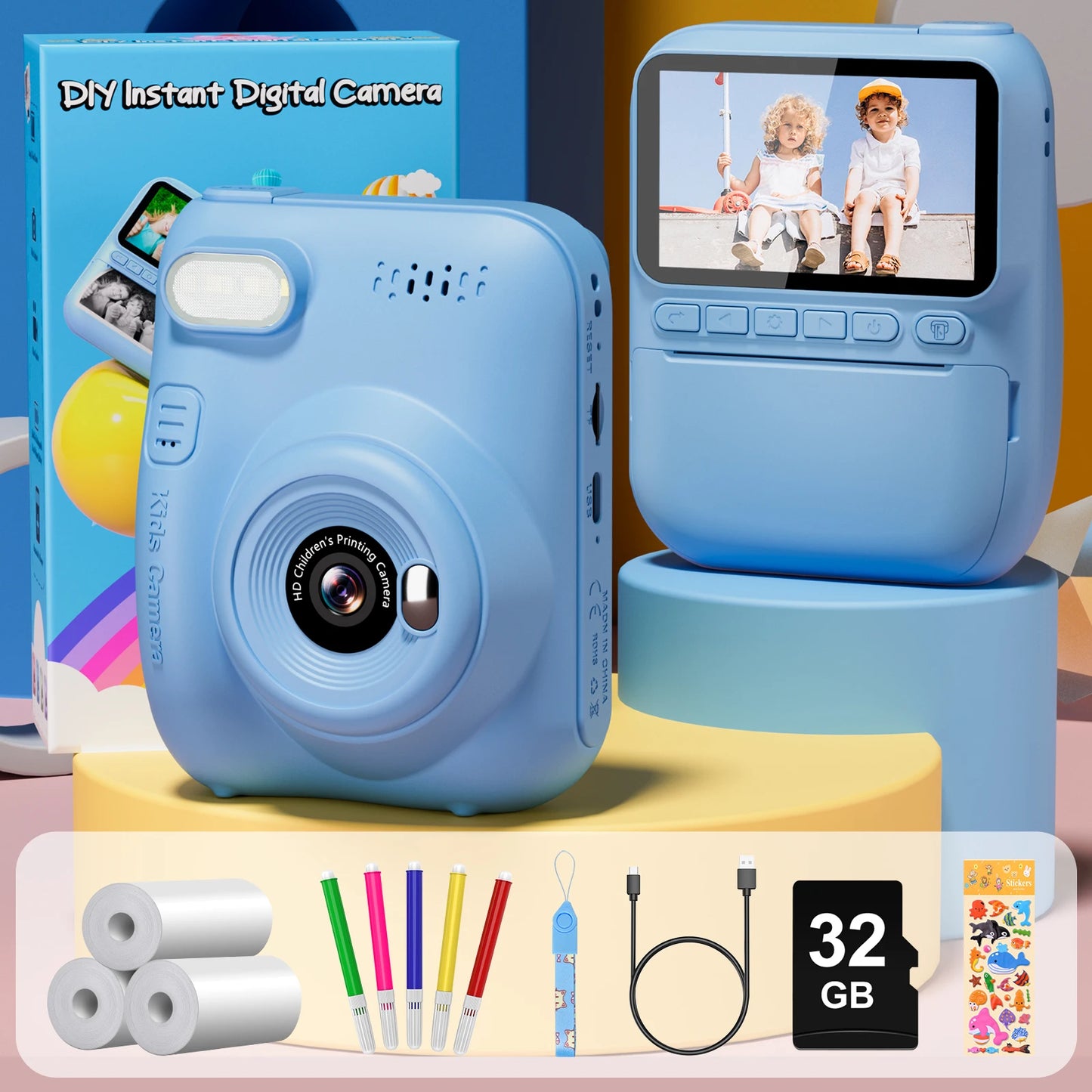 Nu Styles 4Ever Gofunly Kids Instant Print Camera 1080P