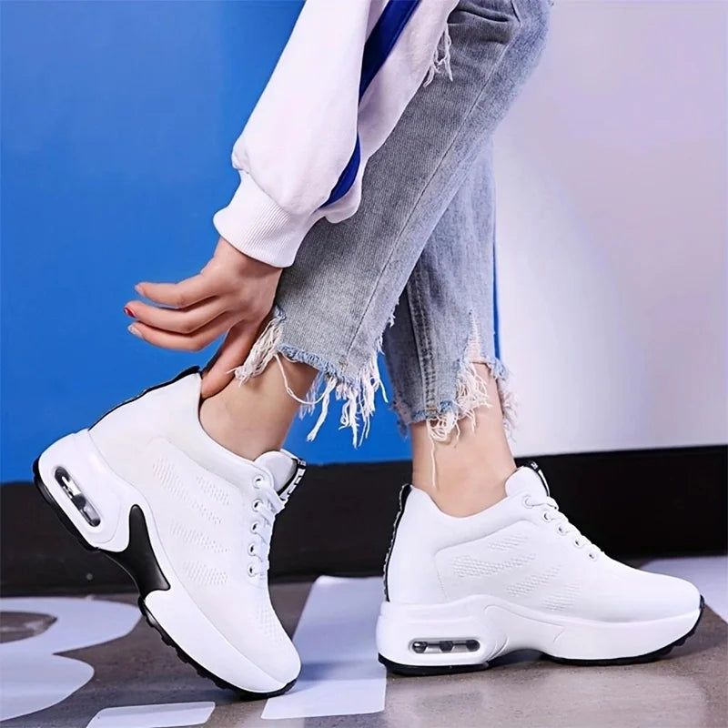 Nu Styles 4Ever Women Air Cushion Running Sneakers Lace Up