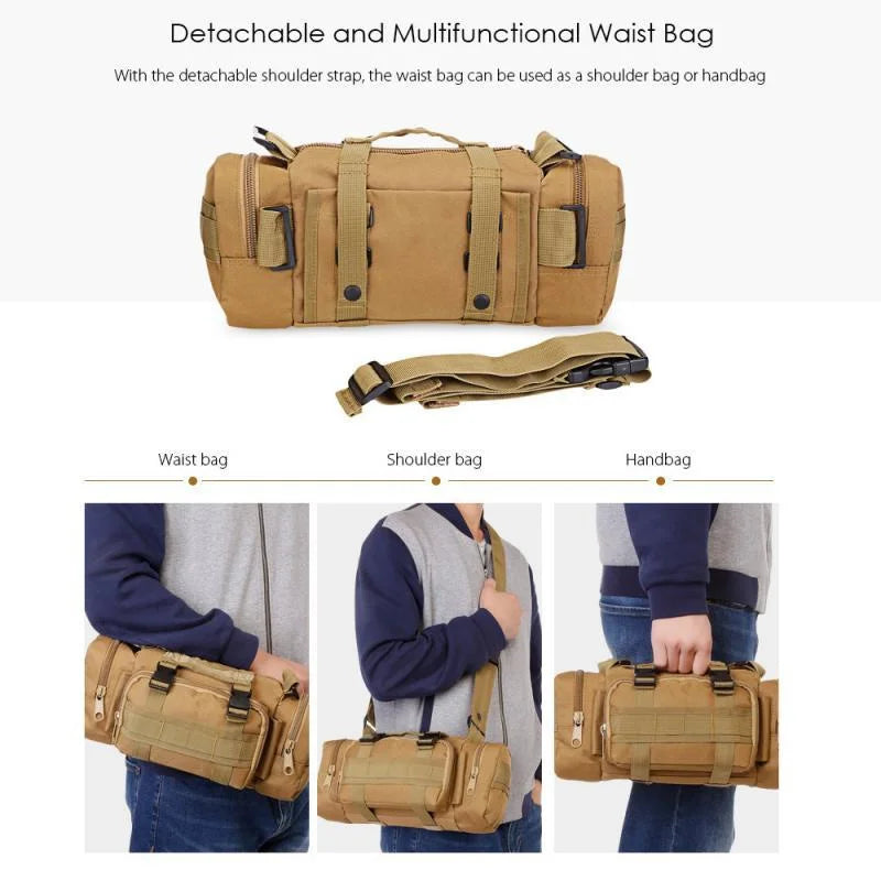 LEBATSION Outdoor Multifunctional Waist Bag Camouflage