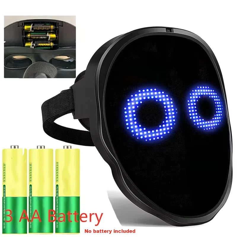 LED Light Up Mask With Gesture Sensing And Bluetooth App