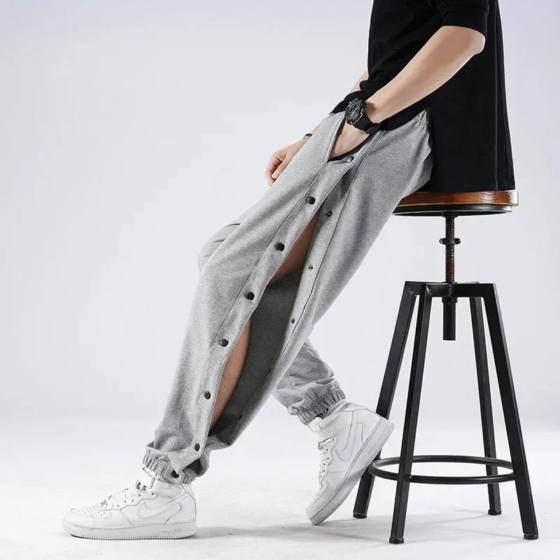Hebei Zipper Sweatpants Men Loose Fit Training Basketball