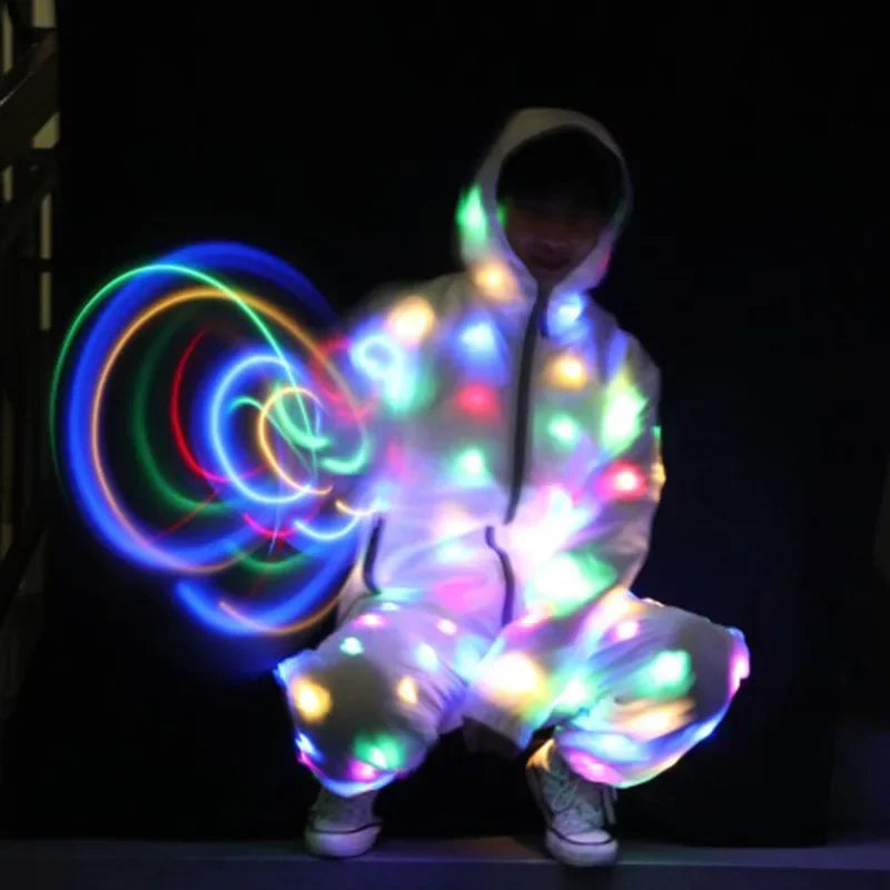LED Lights Waterproof Light Up Rave Jacket for Adults