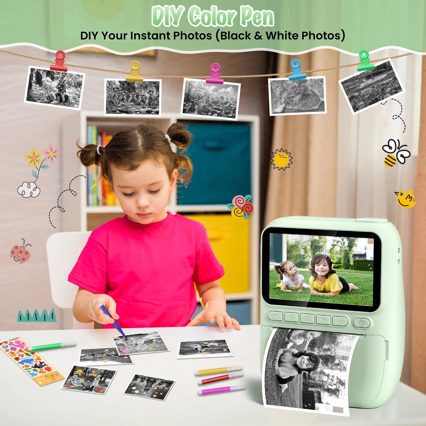 Nu Styles 4Ever Gofunly Kids Instant Print Camera 1080P