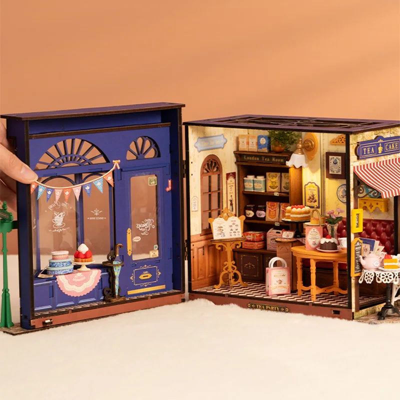 Robotime Rolife Leisure Time Tea Room DIY Dollhouse Kit