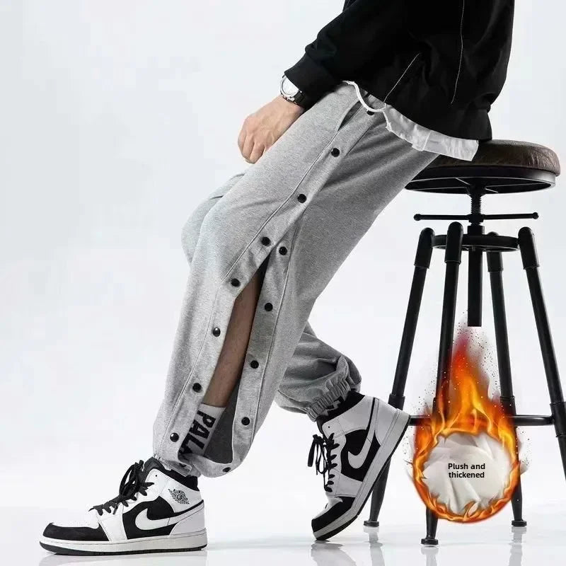 Hebei Zipper Sweatpants Men Loose Fit Training Basketball
