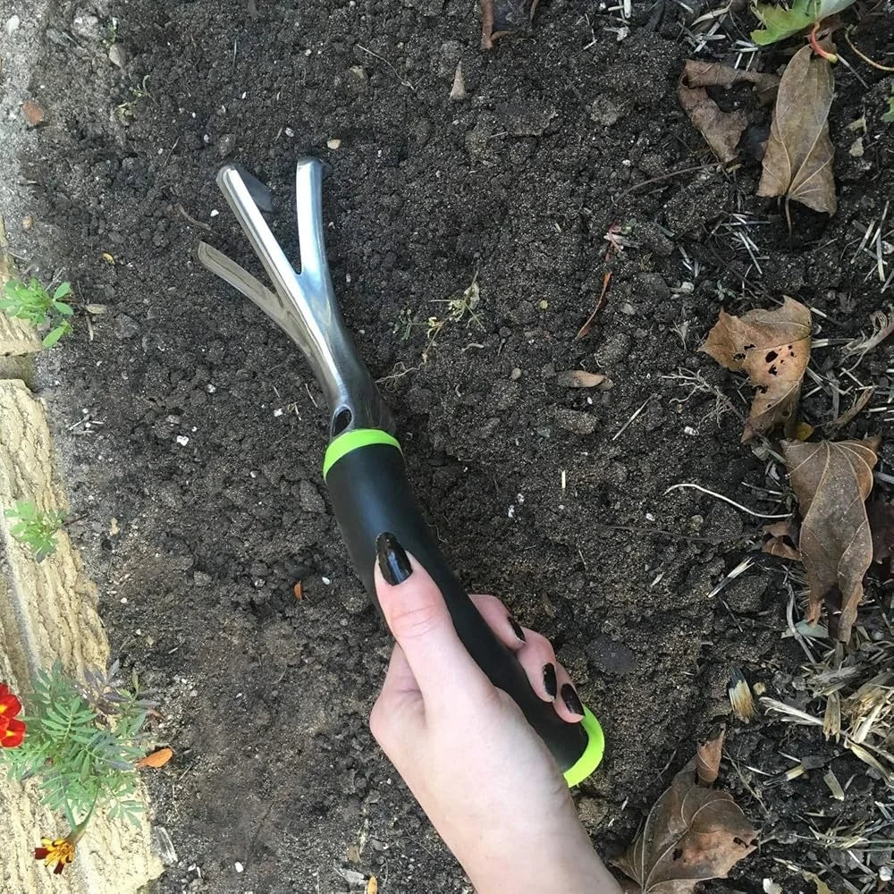 XMSJ Ergonomic Aluminum Hand Cultivator Garden Tool