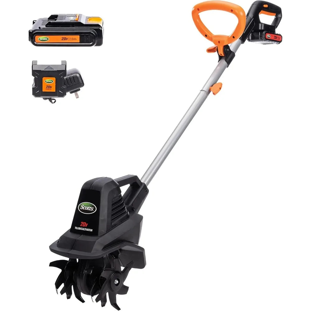 XMSJ 20V Garden Cordless Tiller Cultivator With 2Ah Battery