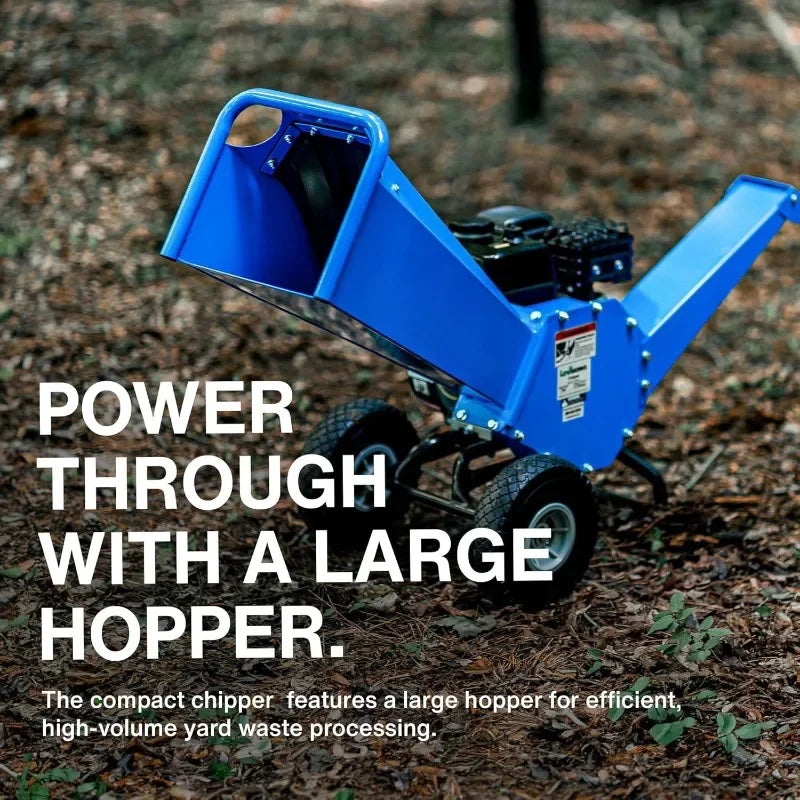 High Concerned 7HP Gas Wood Chipper Shredder Mulcher