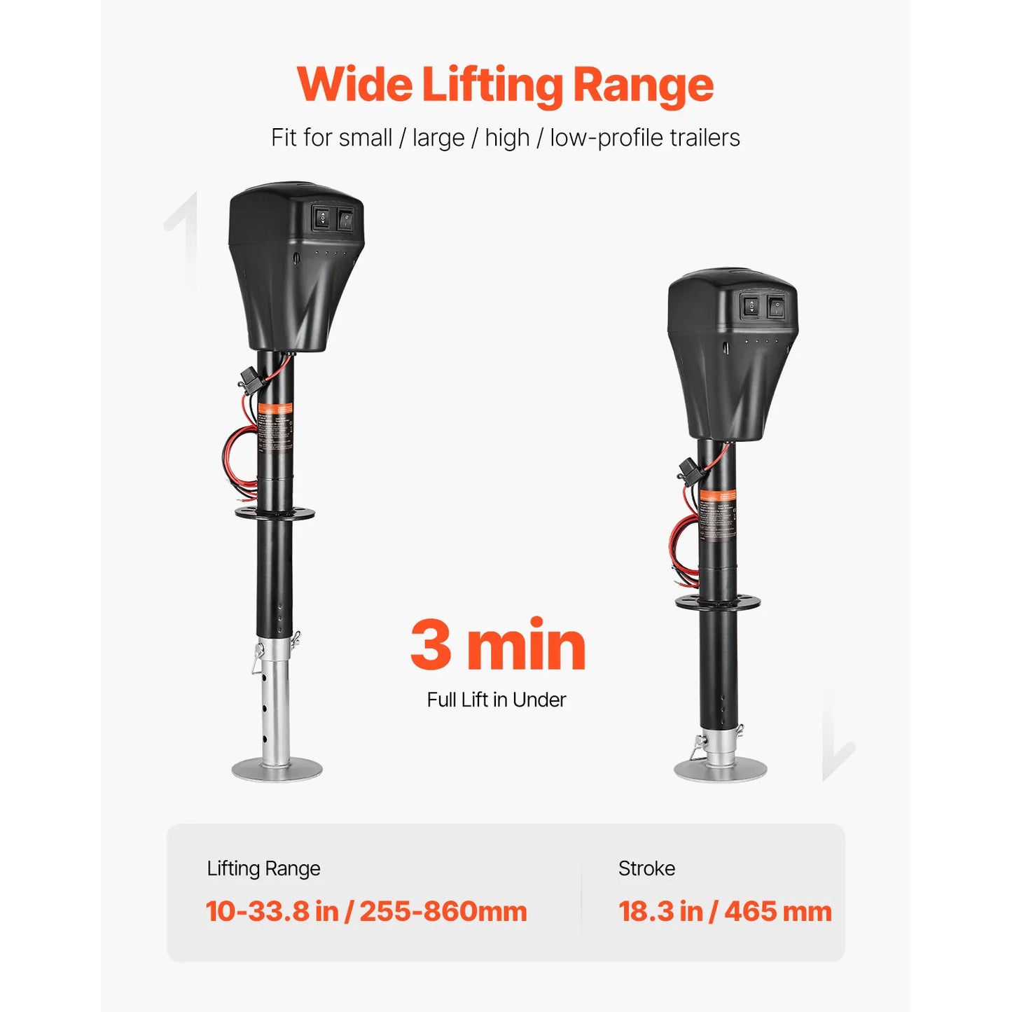 SucceBuy Electric Trailer Jack 5000Lbs Power Tongue Jack