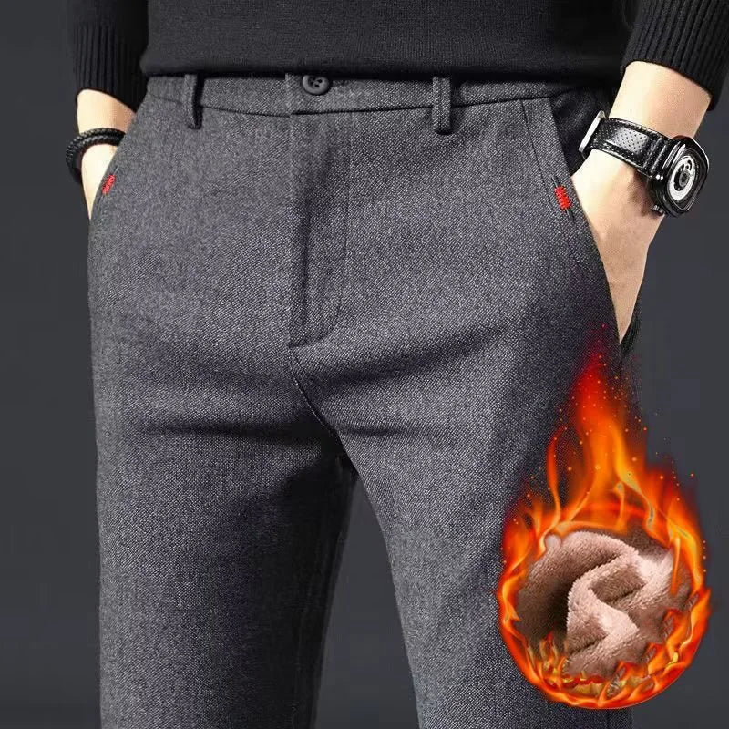 Scarlett Queen Men Straight Leg Work Pants Slim Fit