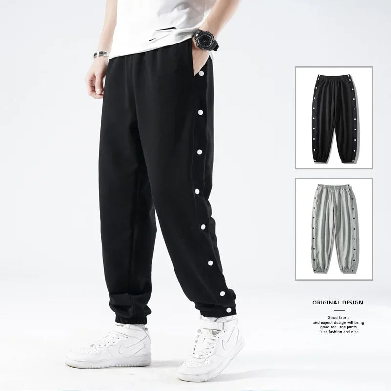 Hebei Zipper Sweatpants Men Loose Fit Training Basketball