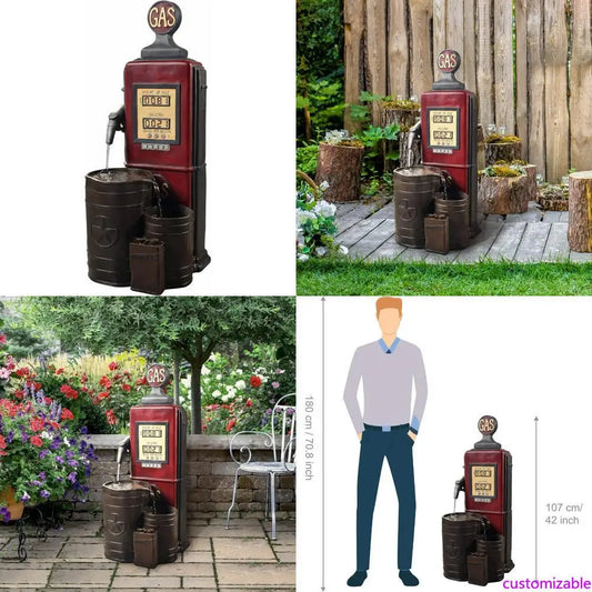 XMSJ Vintage Style Outdoor Waterfall Fountain With Pump