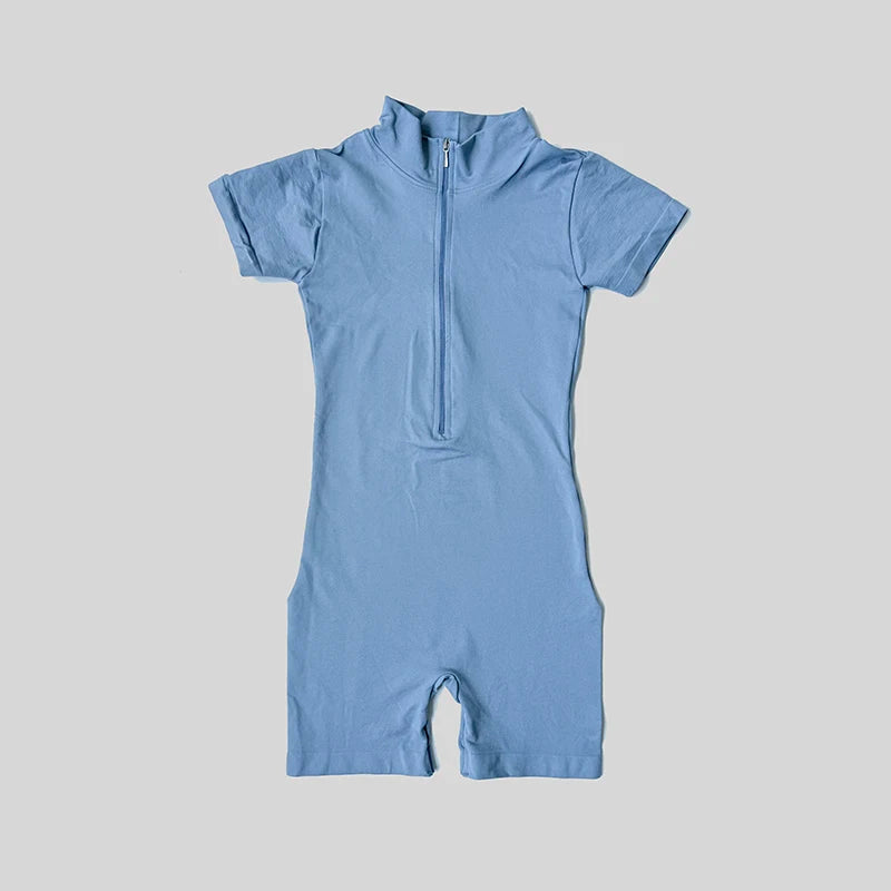 Wareball Women Zip Front Jumpsuit for Gym Fitness Wear