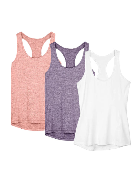 3 Pack Women Sport Tank Tops Loose Fit Quick Dry Yoga