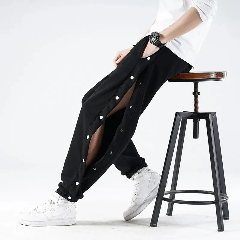 Hebei Zipper Sweatpants Men Loose Fit Training Basketball