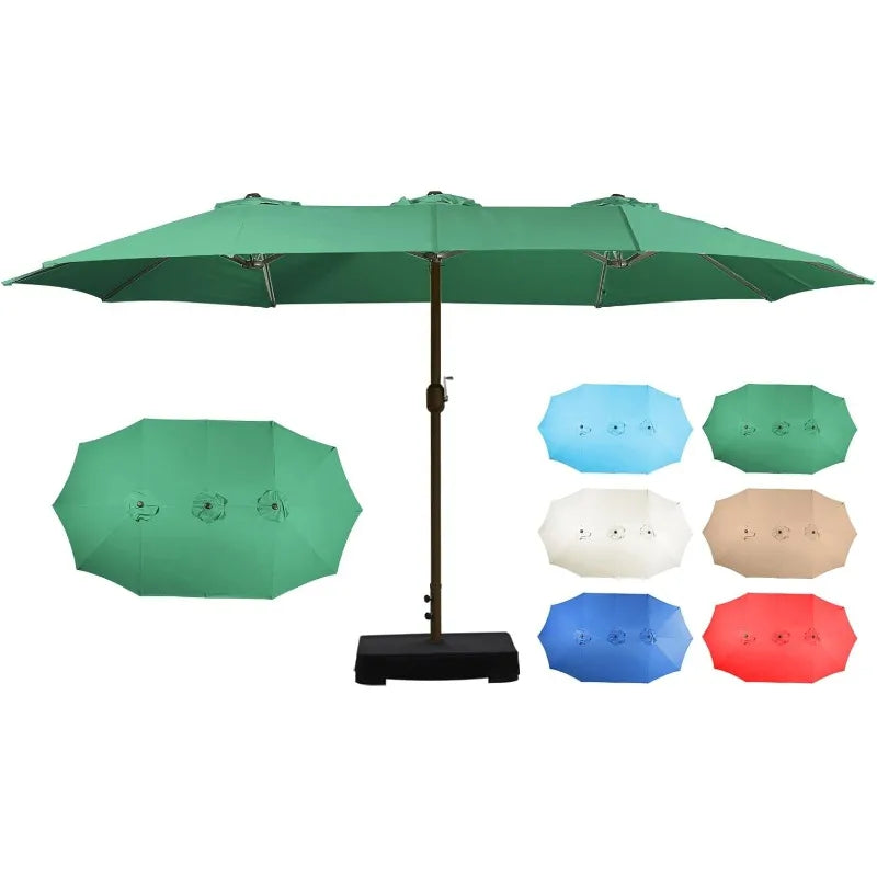 General Use Double Sided Patio Umbrella With Base Crank